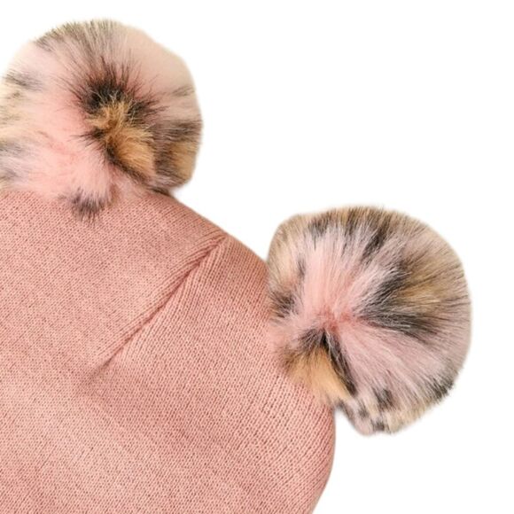 Cat Face Pompom Beanie Hat - Picture 2 of 4